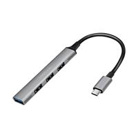LogiLink UA0392 USB-C (USB 3.2 Gen 2) multiport hub Met USB-C stekker Aluminium-grijs - thumbnail