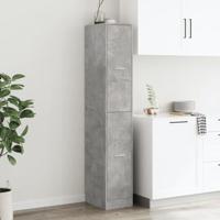 Apothekerskast 30x41x174,5 cm bewerkt hout betongrijs - thumbnail