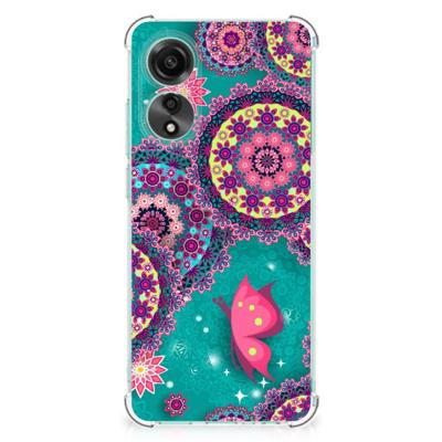 OPPO A78 4G Back Cover Cirkels en Vlinders OPPO A78 4G Back Cover Cirkels en Vlinders