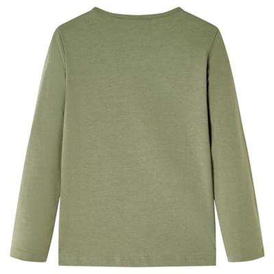 Kindershirt met lange mouwen love-print 140 kakikleurig Kindershirt met lange mouwen love-print 140 kakikleurig