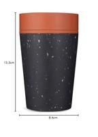 Circular&Co. Koffiebeker - circular cup - zwart/oranje - 227 ml - thumbnail