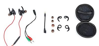 ∙us Gaming Rex in-ear hoofdtelefoon, zwart/rood