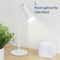 Ansmann 3-in-1 Oplaadbare Bureaulamp - Wit - thumbnail