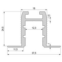 Deko Light 975475 ET-03-10 Droogbouwprofiel Aluminium (b x h x d) 37.50 x 25.50 x 2500 mm 2.50 m - thumbnail