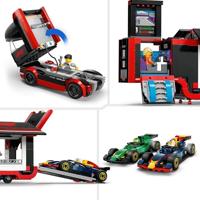 LEGO city 60445 f1 truck met rb20 en amr24 f1 auto&apos;s - thumbnail