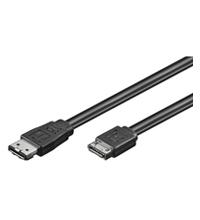 goobay Wentronic HDD S-ATA Kabel 1, 5GBS/3GBS/6GBS (S-ATA L-Type naar eSATA i-Type stekker) 0,5 m zwart
