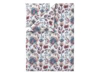 LIVARNO Satijnen dekbedovertrek 140 x 200 cm (Bloemen/wit) - thumbnail