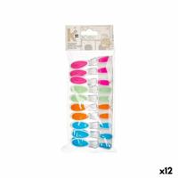 Kledinghaken Multicolour Metaal Siliconen Plastic 8,5 x 4 x 1 cm (12 Stuks) - thumbnail