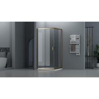 Adema Dawn Douchecabine - 90x90x185cm - vierkant - goud mat SW1381741 - thumbnail