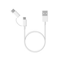 Cable Xiaomi compatible USB 2.0 vers type C & Micro B M/M 1m (Noir) - thumbnail