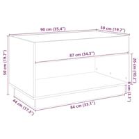 Salontafel met Infinity LED 90x50x50 cm gerookt eikenkleurig - thumbnail