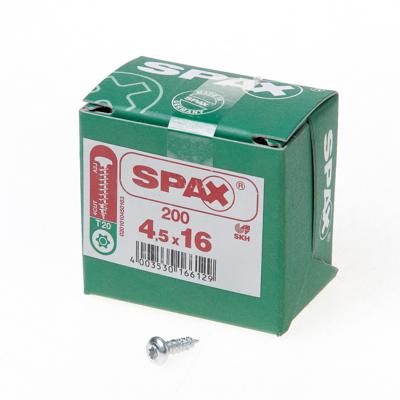 SPAX 880930140045016 R 88093 Ruko m.Spitze/T-STAR Bolkop houtschroef 4.5 mm 16 mm Torx, Binnen-T Staal Galvanisch verzinkt 1000 stuk(s) SPAX 880930140045016 R 88093 Ruko m.Spitze/T-STAR Bolkop houtschroef 4.5 mm 16 mm Torx, Binnen-T Staal Galvanisch verzinkt 1000 stuk(s)