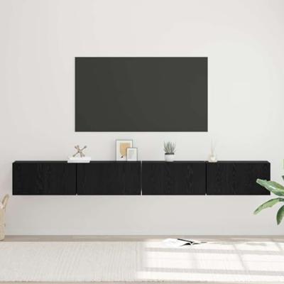 Tv-meubelset 4 pcs Zwart eiken Medium 30 x 60 x 30.5 cm