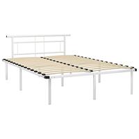 Bedframe metaal wit 140x200 cm - thumbnail