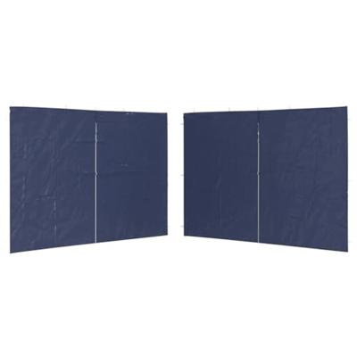 Tentwanden met ritssluiting PE blauw 2 st