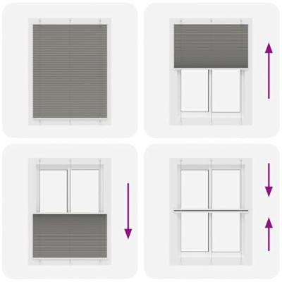 Pliss rolgordijn 110x150 cm stofbreedte 109,4 cm antraciet