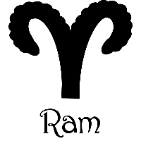 Ram sterrenbeeld - Muursticker - thumbnail