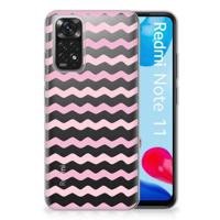 Xiaomi Redmi 10 | Redmi Note 11 4G | TPU bumper | Waves Roze - thumbnail