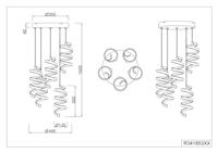 Trio HanglampLaola 5-lichts - R34185306 - thumbnail