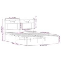 Bedframe zonder matras bewerkt hout bruin eikenkleur 140x190 cm - thumbnail