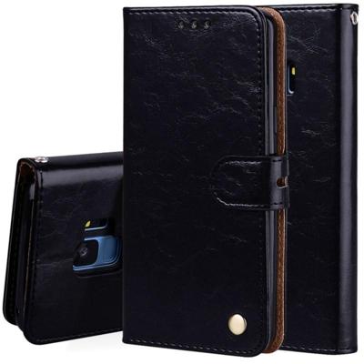 Voor Galaxy S9 olie Wax textuur horizontale Flip lederen draagtas met houder & kaartsleuven & portemonnee (zwart) Voor Galaxy S9 olie Wax textuur horizontale Flip lederen draagtas met houder & kaartsleuven & portemonnee (zwart)