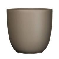 Tusca pot rond taupe mat h18,5xd19,5 cm Mica Decorations - Mica decorations - thumbnail