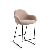 Jesper Home Kushi barkruk H65 Stone Haze slide black - thumbnail