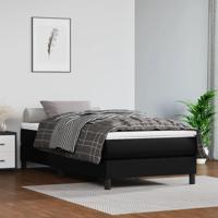 Pocketveringmatras 80x200x20 cm kunstleer zwart - thumbnail