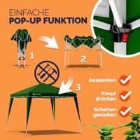 Vouwbare Party-tent Capri 3x3m Groen - thumbnail
