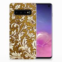 Siliconen Hoesje Samsung Galaxy S10 Barok Goud - thumbnail