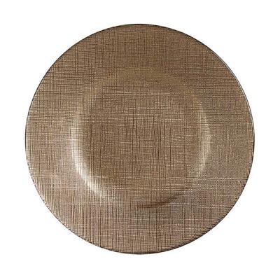 Dinerbord Gouden Glas 21 x 2 x 21 cm