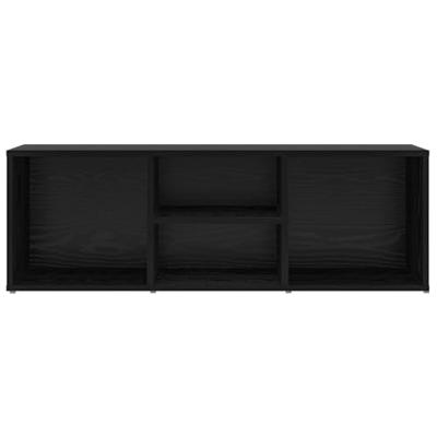 VidaXL Schoenenbank zwart eiken 102 x 35 x 35 cm bewerkt hout VidaXL Schoenenbank zwart eiken 102 x 35 x 35 cm bewerkt hout