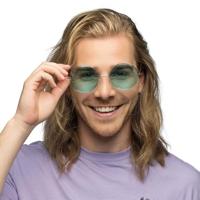Boland Partybril hippie xl groen - thumbnail