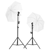 Fotostudioset met lichtset, achtergrondscherm en reflector - thumbnail