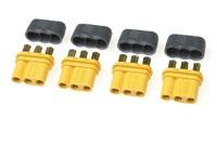 MR30 3-polige goudstekker met cap, man (4 stuks) - thumbnail