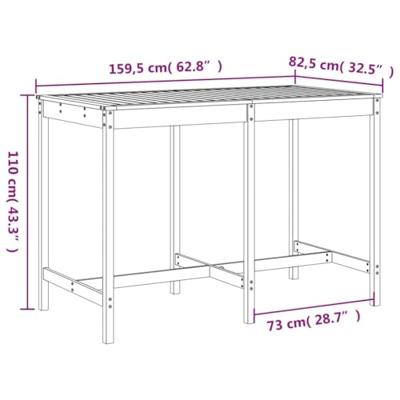 7-delige Barset massief grenenhout