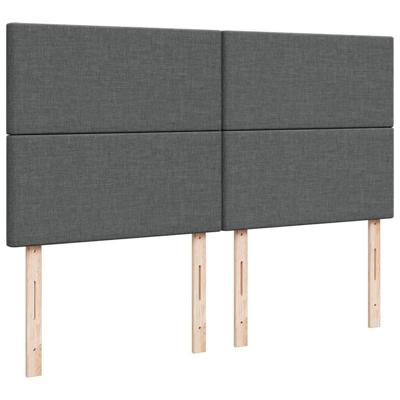 Boxspring met matras stof donkergrijs 180x200 cm