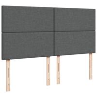 Boxspring met matras stof donkergrijs 180x200 cm - thumbnail