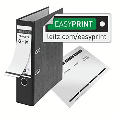 Ordner Leitz 1080 A4 80 mm karton gewolkt zwart - thumbnail