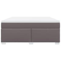 Boxspring met matras kunstleer grijs 180x200 cm - thumbnail