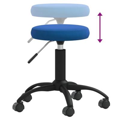 VidaXL Massagekruk fluweel blauw - thumbnail