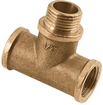 Bonfix messing t-stuk - 3/4 1x Buitendraad 2x Binnendraad