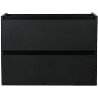 Wiesbaden Marmaris Onderkast Met 2 Laden - 60x45cm - Mat Zwart - thumbnail