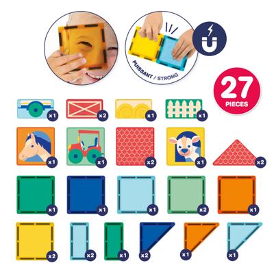 1e magnetische constructies meerkleurig