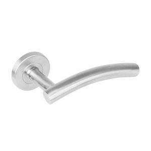 Intersteel Deurkruk Gebogen op rozet - RVS Intersteel Deurkruk Gebogen op rozet - RVS