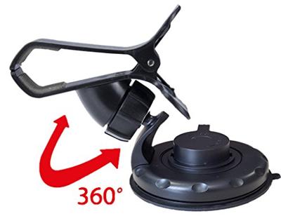 HP Autozubehör Telefoonhouder voor in de auto 360° draaibaar 40 - 120 mm 4 inch (max) Bevestigingswijze (auto): Zuignap