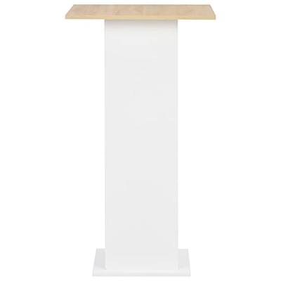Bartafel 60x60x110 cm wit en sonoma eikenkleurig Bartafel 60x60x110 cm wit en sonoma eikenkleurig