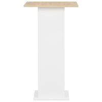Bartafel 60x60x110 cm wit en sonoma eikenkleurig - thumbnail
