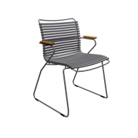 Houe Click Dining tuinstoel met arm Dark Grey - thumbnail