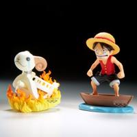 One Piece WCF Log Stories PVC Statue 2-Pack Luffy & Going Merry 8 cm - thumbnail